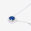 image:imageNONNYL S925 Sapphire Necklace Gift for Women Wife Womens Pendant Jewelry Wedding Anniversary Sterling Silver Girlfriend Birthday Gifts for Her Pendants Necklaces for Christmas Mom Gifts