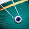 image:imageNONNYL S925 Sapphire Necklace Gift for Women Wife Womens Pendant Jewelry Wedding Anniversary Sterling Silver Girlfriend Birthday Gifts for Her Pendants Necklaces for Christmas Mom Gifts