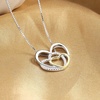image:imageNONNYL S925 Sterling Silver Heart Pendant Necklaces for Women Christmas Gifts for Wife Mom Girlfriend Anniversary Birthday Fine Jewelry Gifts for Her