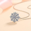 image:imageNONNYL S925 Sterling Silver Necklace Gifts for Women  Silver Mosang Diamond Pendant Collarbone Necklaces Christmas Gifts Jewelry for Wife Girlfriend Her Grandma Women for Gifts