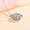 image:imageNONNYL S925 Sterling Silver Necklace Gifts for Women  Silver Mosang Diamond Pendant Collarbone Necklaces Christmas Gifts Jewelry for Wife Girlfriend Her Grandma Women for Gifts