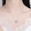 image:imageNONNYL S925 Sterling Silver Necklace Gifts for Women  Silver Mosang Diamond Pendant Collarbone Necklaces Christmas Gifts Jewelry for Wife Girlfriend Her Grandma Women for Gifts