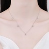 image:imageNONNYL S925 Sterling Silver Necklace Gifts for Women  Silver Mosang Diamond Pendant Collarbone Necklaces Jewelry for Wife Girlfriend Grandma Her Women for Gifts