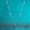 image:imageNONNYL S925 Sterling Silver Necklace Gifts for Women  Silver Mosang Diamond Pendant Collarbone Necklaces Jewelry for Wife Girlfriend Grandma Her Women for Gifts