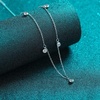 image:imageNONNYL S925 Sterling Silver Necklace Gifts for Women  Silver Mosang Diamond Pendant Collarbone Necklaces Jewelry for Wife Girlfriend Grandma Her Women for Gifts