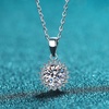 image:imageNONNYL S925 Sterling Silver Necklace Mosang Diamond Pendant Gifts for Women  Collarbone Necklaces Christmas Gifts Jewelry