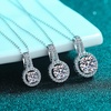 image:imageNONNYL S925 Sterling Silver Necklace Mosang Diamond Pendant Gifts for Women  Collarbone Necklaces Christmas Gifts Jewelry for Wife Girlfriend Her Grandma for Gifts