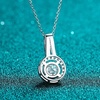 image:imageNONNYL S925 Sterling Silver Necklace Mosang Diamond Pendant Gifts for Women  Collarbone Necklaces Christmas Gifts Jewelry for Wife Girlfriend Her Grandma for Gifts