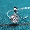 image:imageNONNYL S925 Sterling Silver Necklace for Women  Silver Mosang Diamond Pendant Collarbone Necklaces Jewelry Gifts for Wife Her Women