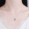 image:imageNONNYL S925 Sterling Silver Necklace for Women  Silver Mosang Diamond Pendant Collarbone Necklaces Jewelry Gifts for Wife Her Women