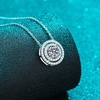 image:imageNONNYL S925 Sterling Silver Necklace for Women  Silver Mosang Diamond Pendant Collarbone Necklaces Jewelry for Wife Girlfriend Grandma Her Women for Gifts