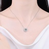 image:imageNONNYL S925 Sterling Silver Necklace for Women  Silver Mosang Diamond Pendant Collarbone Necklaces Jewelry for Wife Girlfriend Grandma Her Women for Gifts