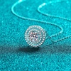 image:imageNONNYL S925 Sterling Silver Necklace for Women  Silver Mosang Diamond Pendant Collarbone Necklaces Jewelry for Wife Girlfriend Grandma Her Women for Gifts