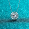 image:imageNONNYL S925 Sterling Silver Necklace for Women  Silver Mosang Diamond Pendant Collarbone Necklaces Jewelry for Wife Girlfriend Grandma Her Women for Gifts