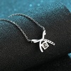 image:imageNONNYL S925 Sterling Silver Pendant Necklace  Silver Mosang Diamond Collarbone Necklaces for Women Jewelry for Wife Girlfriend Grandma Her Women for Gifts