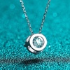 image:imageNONNYL S925 Sterling Silver Pendant Necklace for Women  Silver Mosang Diamond Collarbone Necklaces Jewelry for Wife Girlfriend Her Women for Gifts