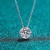 image:imageNONNYL S925 Sterling Silver Pendant Necklace for Women  Silver Mosang Diamond Collarbone Necklaces Jewelry for Wife Girlfriend Her Women for Gifts