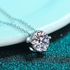 image:imageNONNYL S925 Sterling Silver Pendant Necklace for Women  Silver Mosang Diamond Collarbone Necklaces Jewelry for Wife Girlfriend Her Women for Gifts