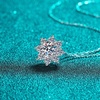 image:imageNONNYL S925 Sterling Silver Snowflake Necklace Mosang Diamond Pendant Gifts for Women  Collarbone Necklaces Christmas Gifts Jewelry for Wife Girlfriend Her Grandma for Gifts