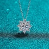image:imageNONNYL S925 Sterling Silver Snowflake Necklace Mosang Diamond Pendant Gifts for Women  Collarbone Necklaces Christmas Gifts Jewelry for Wife Girlfriend Her Grandma for Gifts