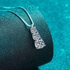 image:imageNONNYL Sterling Silver Necklace Gifts for Women  S925 Silver Mosang Diamond Pendant Collarbone Necklaces Jewelry for Wife