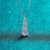 image:imageNONNYL Sterling Silver Necklace Gifts for Women  S925 Silver Mosang Diamond Pendant Collarbone Necklaces Jewelry for Wife