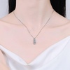 image:imageNONNYL Sterling Silver Necklace Gifts for Women  S925 Silver Mosang Diamond Pendant Collarbone Necklaces Jewelry for Wife