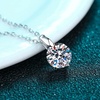image:imageNONNYL Sterling Silver Necklace Gifts for Women  S925 Silver Mosang Diamond Pendant Collarbone Necklaces Jewelry for Wife Girlfriend Grandma Her Women for Gifts