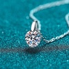 image:imageNONNYL Sterling Silver Necklace Gifts for Women  S925 Silver Mosang Diamond Pendant Collarbone Necklaces Jewelry for Wife Girlfriend Grandma Her Women for Gifts