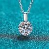 image:imageNONNYL Sterling Silver Necklace Gifts for Women  S925 Silver Mosang Diamond Pendant Collarbone Necklaces Jewelry for Wife Girlfriend Grandma Her Women for Gifts