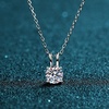 image:imageNONNYL Sterling Silver Necklace for Women  S925 Silver Mosang Diamond Pendant Collarbone Necklaces Jewelry for Wife Girlfriend Grandma Her Women for Gifts
