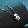 image:imageNONNYL Sterling Silver Necklace for Women  S925 Silver Mosang Diamond Pendant Collarbone Necklaces Jewelry for Wife Girlfriend Grandma Her Women for Gifts