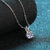 image:imageNONNYL Sterling Silver Necklace for Women  S925 Silver Mosang Diamond Pendant Collarbone Necklaces Jewelry for Wife Girlfriend Grandma Her Women for Gifts