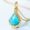 image:imageNONNYL Sterling Silver Necklace for Women Jewelry  Tianhe Stone Pendant Necklaces in S925 Sterling Silver with Genuine Plated 10K Gold Gifts for Women Girlfriend Mom Wife Her