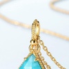 image:imageNONNYL Sterling Silver Necklace for Women Jewelry  Tianhe Stone Pendant Necklaces in S925 Sterling Silver with Genuine Plated 10K Gold Gifts for Women Girlfriend Mom Wife Her
