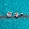 image:imageNonnyl Earrings for Women  Sterling Silver Moissanite Earring Stud for Women  Christmas Gifts for Wife Mom Girlfriend Anniversary Birthday Fine Jewelry