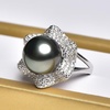 image:imageTahitian Black Pearl Rings Jewelry For Women Fashion Christmas Gifts Wife Mom Girlfriend Anniversary Birthday Fine Jewelry Gifts for Her NO33242