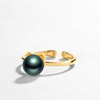 image:imageTahitian Black Pearl Rings Jewelry For Women Fashion Christmas Gifts Wife Mom Girlfriend Anniversary Birthday Fine Jewelry Gifts for Her NO33256
