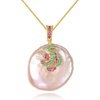 image:imageNONNYL Baroque Pearl Necklace Genuine Freshwater Cultured 1213mm Pearl Pendant Necklaces Sterling Silver for Women Fine Jewelry Gifts for Women Wife Girlfriend Mother