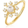 image:imageNONNYL Freshwater Cultured Pearl Rings Jewelry for Women Fashion Valentines Mothers Day Christmas Gifts Wife Mom Girlfriend Anniversary Birthday Fine Jewelry Gifts for Her