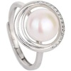 image:imageNONNYL Freshwater Cultured White Pearl Ring for Women Christmas Gifts for Wife Mom Anniversary Birthday Fine Jewelry Gifts for Her