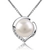 image:imageNONNYL Freshwater Cultured White Real Pearl Pendant Necklaces for Women Christmas Gifts for Wife Mom Girlfriend Anniversary Birthday Fine Jewelry Gifts for Her