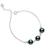 image:imageNONNYL Gifts for Wife Anniversary Bracelet for Women Tahitian Black Pearl Bracelet Real AAA Quality Handpicked Nature Pearls  Gifts for Mom Girlfriend Her NO11360