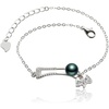 image:imageNONNYL Gifts for Wife Anniversary Bracelet for Women Tahitian Black Pearl Bracelet Real AAA Quality Handpicked Nature Pearls  Gifts for Mom Girlfriend Her NO11365
