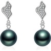 image:imageNONNYL Pearl Earrings for Women With Genuine 910mm AAAA Quality Grey Tahitian Cultured Pearls Earring  925 Sterling Silver Plated 18K Gold Pearl Gifts for Women Her Grandma Wife