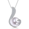image:imageNONNYL PearlNecklaces for Women Freshwater Cultured White Pearl Pendant Fine Jewelry Valentines Day Mothers Day Gifts for Wife Mom Girlfriend Anniversary Birthday Gifts for Her