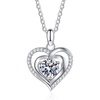 image:imageNONNYL S925 Heart Necklace Gift for Women Wife Pendant Jewelry Wedding Anniversary Sterling Silver Girlfriend Birthday Gifts for Her Pendants Necklaces for Christmas Mom Gifts