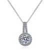 image:imageNONNYL S925 Sterling Silver Necklace Mosang Diamond Pendant Gifts for Women  Collarbone Necklaces Christmas Gifts Jewelry for Wife Girlfriend Her Grandma for Gifts