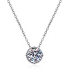 image:imageNONNYL S925 Sterling Silver Pendant Necklace for Women  Silver Mosang Diamond Collarbone Necklaces Jewelry for Wife Girlfriend Her Women for Gifts