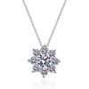 image:imageNONNYL S925 Sterling Silver Snowflake Necklace Mosang Diamond Pendant Gifts for Women  Collarbone Necklaces Christmas Gifts Jewelry for Wife Girlfriend Her Grandma for Gifts
